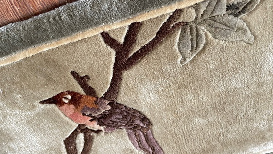 Image 1 of Vintage zijden vogelkleed - 75x28cm