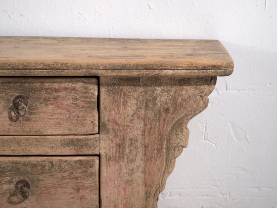 Antique low sideboard in pine wood – China, circa 1920 – Iron (photo 37 of 40)