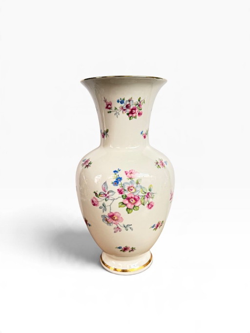 Gran Jarrón Antiguo Porcelana Bavaria Seltmann Flores