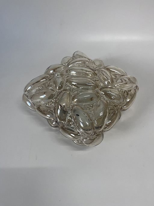 Vintage Helena Tynell Plafond-/ Wandlamp Amber Goudkleur Bubbles Special Mid Century