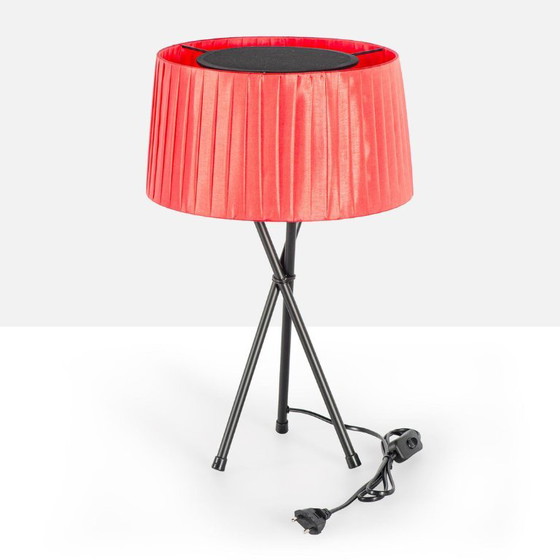 NIEUWE Tripode G6 Rode Tafellamp in Santa and Cole-stijl – Tafellampen, Metal, Textile (photo 5 of 10)