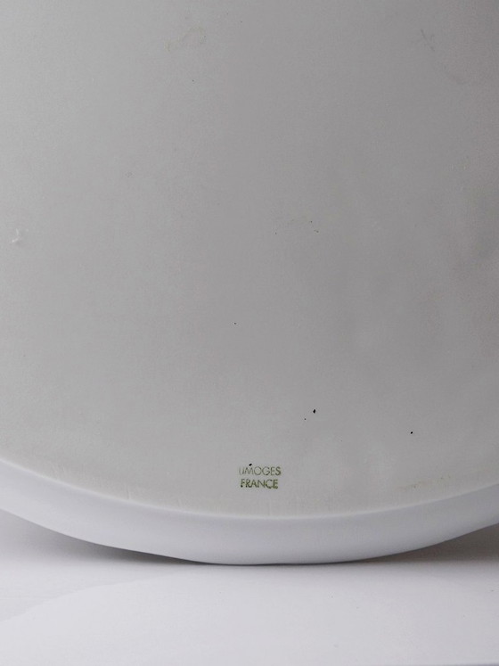 Image 1 of Large vintage/antique white fine Limoges porcelain pie dish