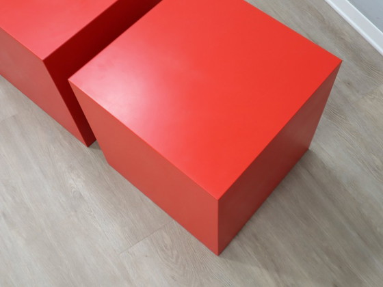 Image 1 of Set di 3 sgabelli / tavolini in vetroresina del 1960