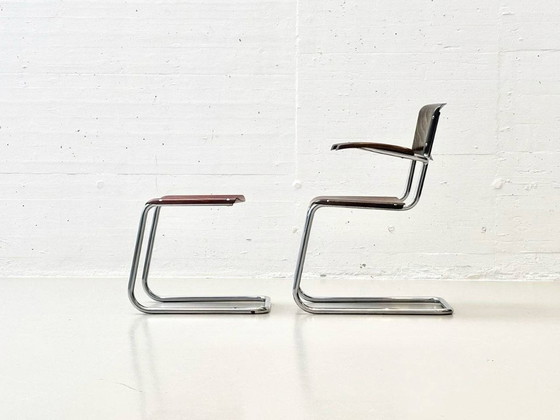 Image 1 of Piétement luge S43 avec tabouret de Mart Stam pour Bremshey & Co, années 1940