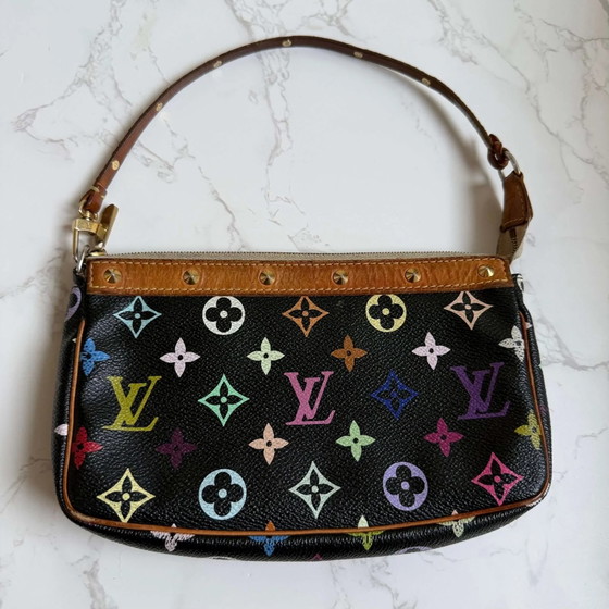Louis Vuitton Monogram Multicolor Pochette Accessoires – Clutches, Lienzo, Ante, Vintage (photo 4 of 22)