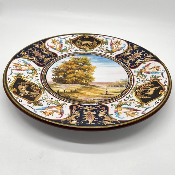 Laura Silvagni Faenza majolica wall plate, Italy 1987, Ø 30 cm – La Vecchia Faenza, Wall decoration, Ceramic (photo 13 of 14)