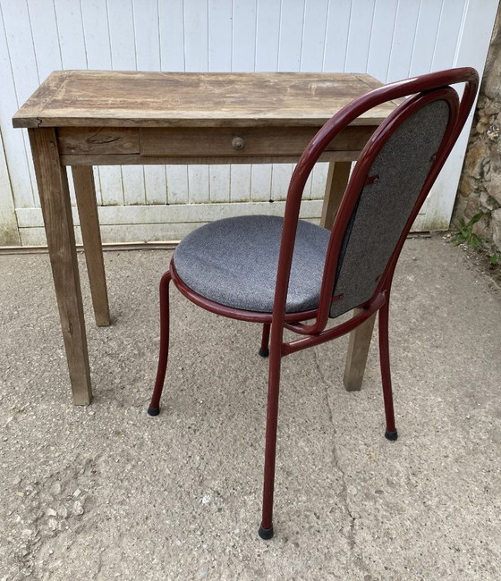 Image 1 of Bureau van massief eikenhout met 1 lade, 80x45 cm