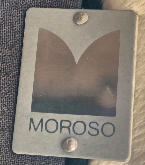 Image 1 of Area salotto in pelle Moroso Steel, bianco crema