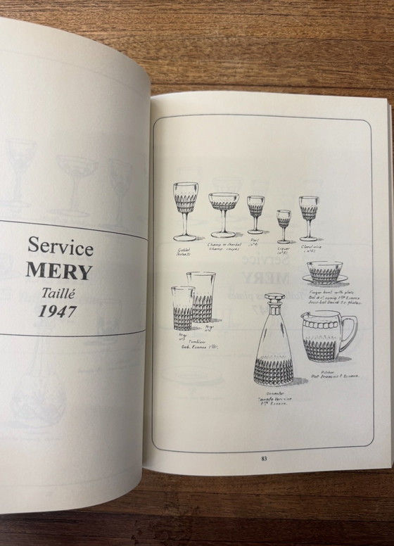 Image 1 of Val Saint Lambert "Service Mery" anni '40 - Set di 8 bicchieri da vino da dessert o da porto in cristallo