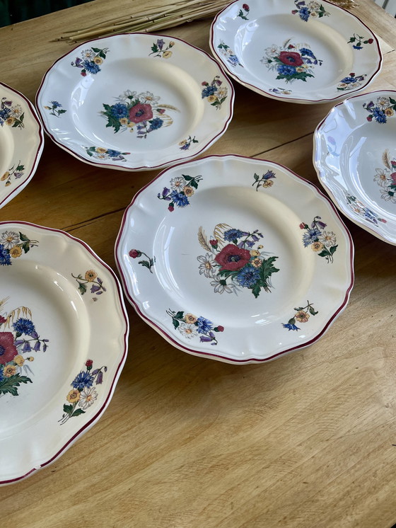 Image 1 of Set of 6 Sarreguemines plates