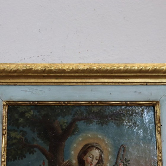 Image 1 of Mary the Shepherd, Signed Raphael Fogliardi and dated 1795, Italian Oil Painting on Canvas