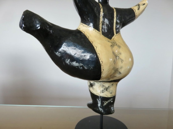 Image 1 of Sculpture "GODDESS" in papier-mâché, in the style of Niki de Saint Phalle, 1990