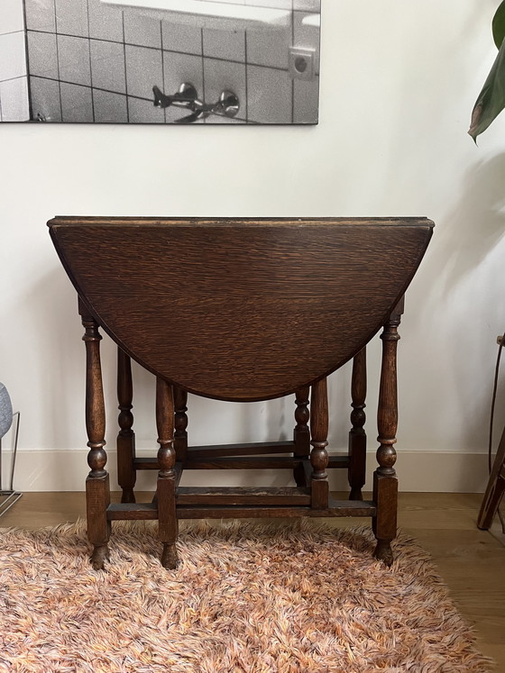 Image 1 of Antique side table foldable 
