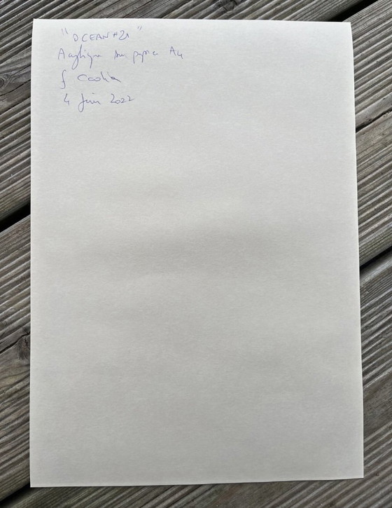 Image 1 of Acrylic knife on natural paper.  Format 30x21 cm.