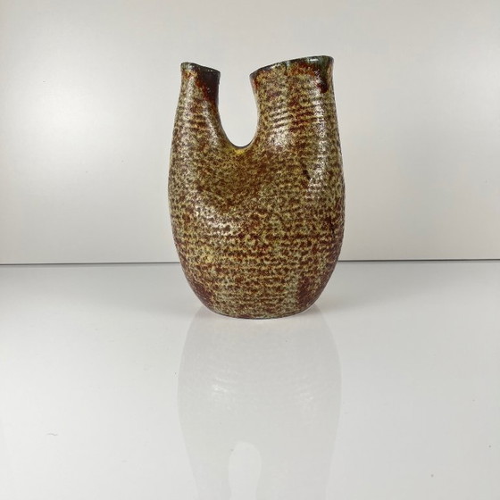 Image 1 of Vase double dans le style d'Accolay, grès moucheté , 1960-70