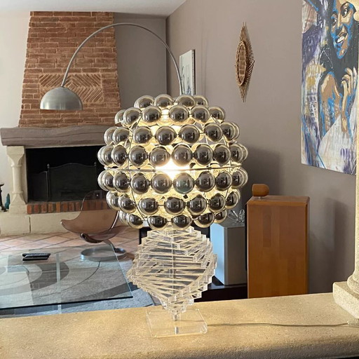 Lámpara cinética vintage de plexiglás. 1980