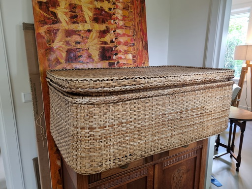 Very large rattan basket
