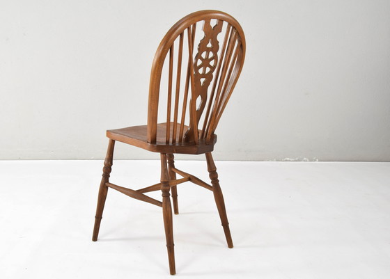 Image 1 of Windsor Antike frühe 20. englische viktorianische Esszimmerstühle, Satz von vier