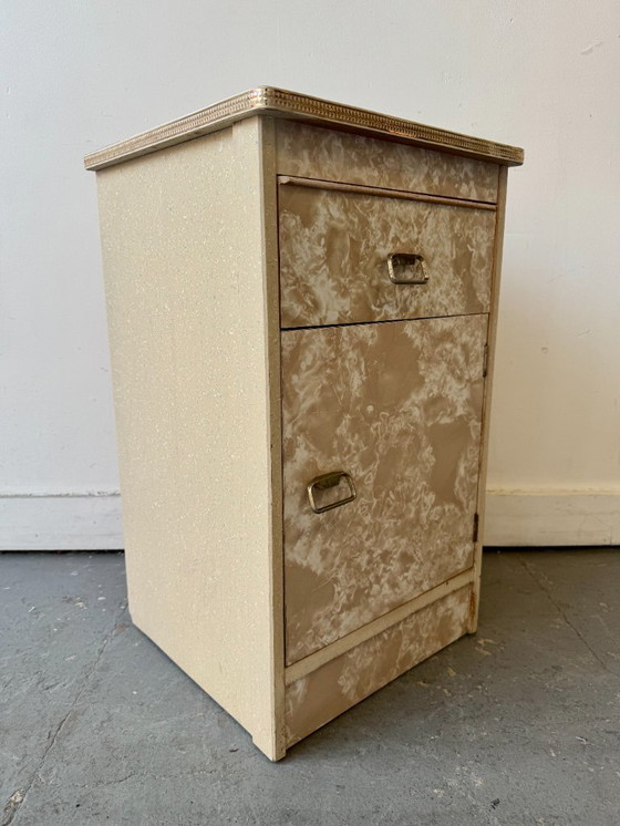Image 1 of Vintage Bedside Table with Drawer