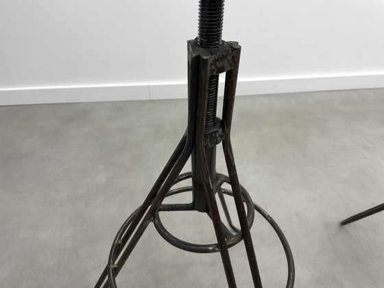 Image 1 of Set of 2 adjustable industrial stools