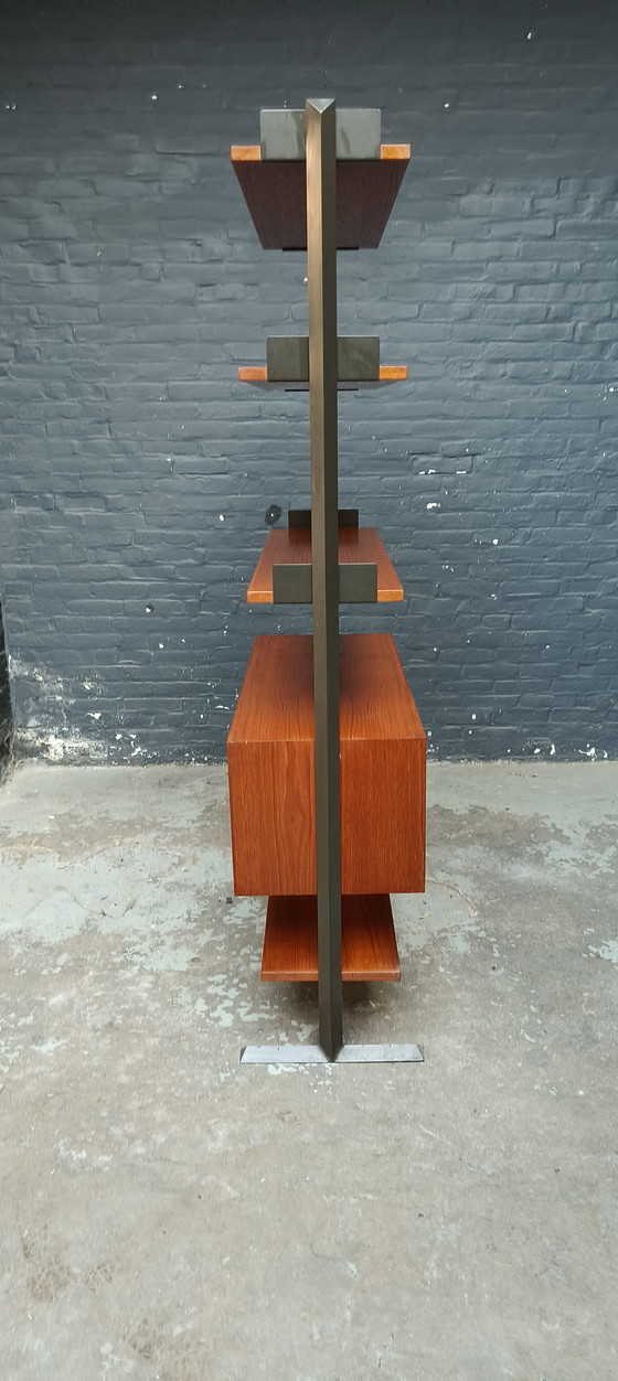 Image 1 of Vintage Teak Jaren 60 Deens Scandinavisch Boekenkast Roomdivider