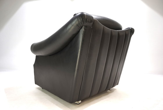Image 1 of Französischer Art-Déco-Ledersessel, 1960