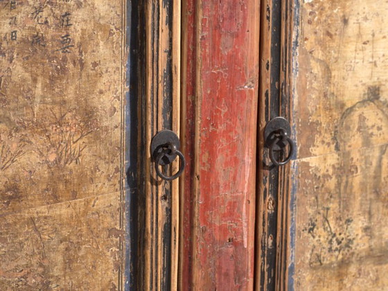 Credenza antica dipinta in olmo – Cina, circa 1950 – Credenze, Iron (photo 12 of 40)