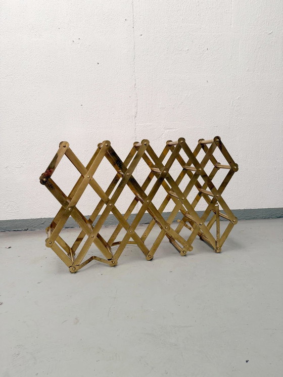 Image 1 of Vintage messing wijnrek