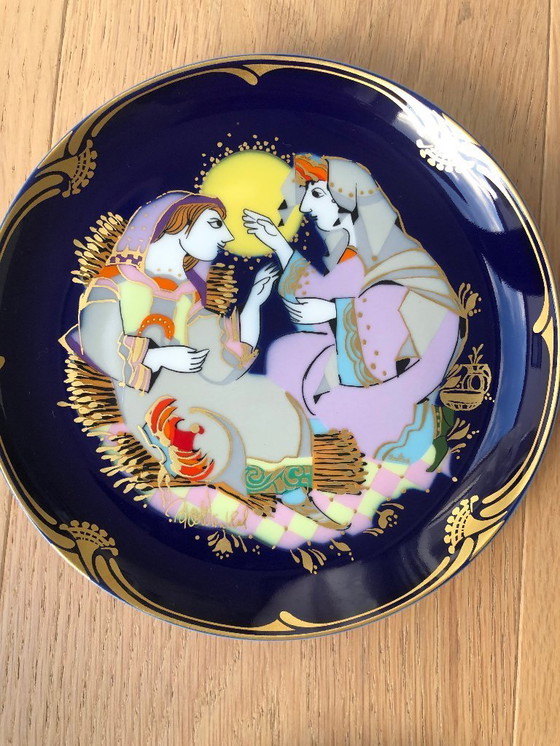 Image 1 of Set of 14 Rosenthal collector plates designed by Bjorn Wiinblad