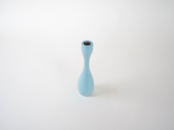 Image 1 of Candelabro azul pastel, diseño danés, década de 1970, fabricado en Dinamarca.