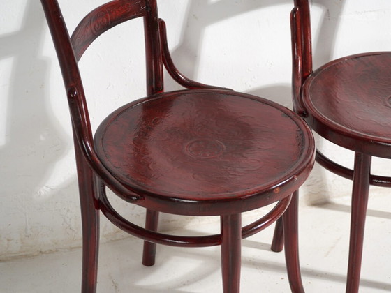 Antique set of 4 bentwood Thonet chairs – Central Europe, circa 1900 – Dining chairs, Metal (photo 31 of 40)