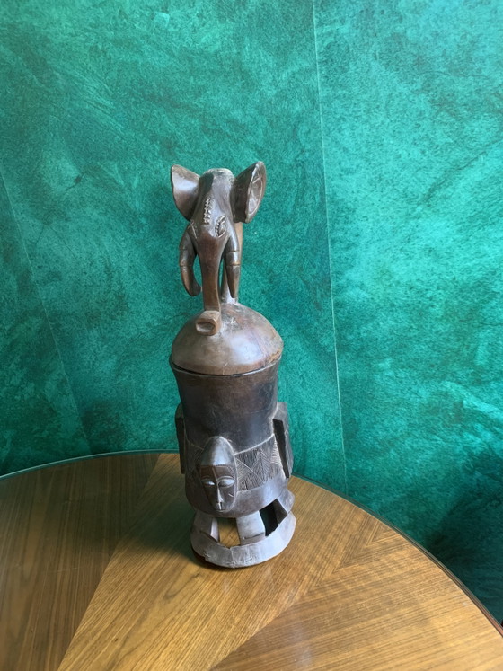 Zeldzaam Koninklijk Baoulé Orakel "Mounu" – Olifant van Dualiteit – 53cm – Beeldhouwkunst, Wood (photo 5 of 26)
