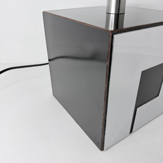 Image 1 of Lampe Cube Vintage • Bois & Métal • Art Déco • 1960