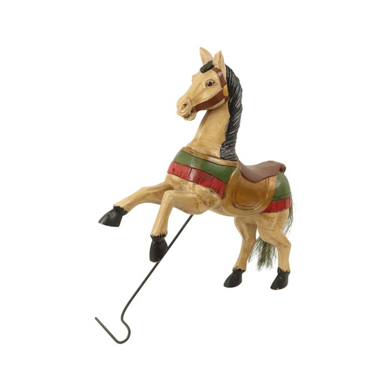 Image 1 of Cheval de carrousel vintage en bois