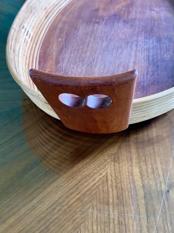 Grande Vassoio Vintage Ovale in Legno Curvato – Manici Ergonomici in Teak - Scandinavo – Oggetti decorativi (photo 5 of 15)