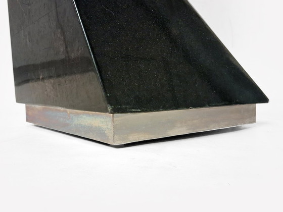 Decoratieve zuil bijzettafel "Zigzag" – Metal, Vintage (photo 11 of 13)