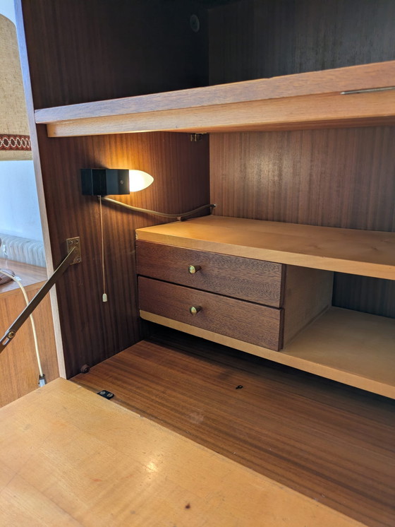 Image 1 of Vintage teakhouten highboard, secretaire 