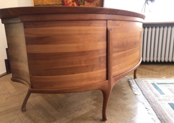 Image 1 of Ceccotti Bean bureau + stoel, Marlow design, kersenhout, originele prijs >35.000, voor €15.000