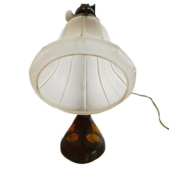 Image 1 of Antieke Art nouveau bureaulamp smeedijzer d.g.m.s. Ges. Gesch. 1910's