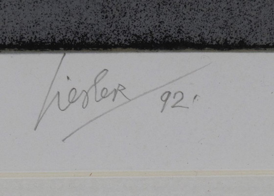 Image 1 of Litografia firmata, Josef Liesler, 1995, Cecoslovacchia