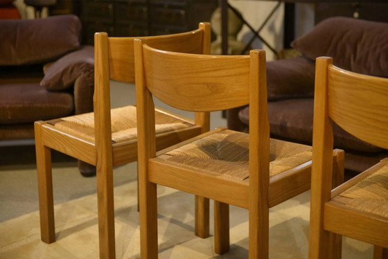 Set di 4 sedie in olmo Maison Regain anni '60 – Sedie da pranzo, Legno, Vintage (photo 2 of 12)