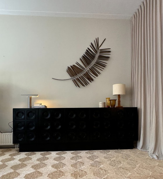 Image 1 of Brutalist Sideboard in black oak - Belgian