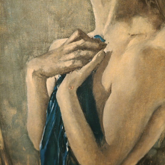 Image 1 of Pannello decorativo vintage anni '70 con ritratto di Raffaello | Arte murale di metà secolo