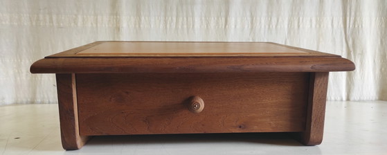 Image 1 of Escritorio modernista de pared en roble macizo - mediados del siglo XX