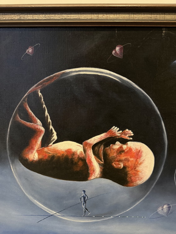 Image 1 of Dipinto surrealista W.Roelans 1984 (Belgio)