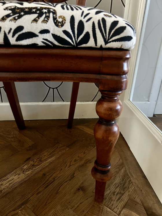 Image 1 of Beautiful Biedermeier chair reupholstered