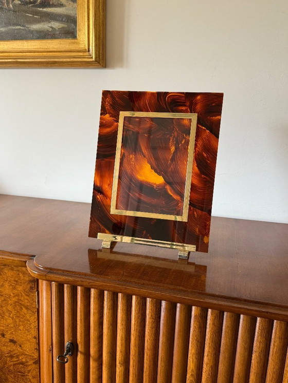 Image 1 of Bilderrahmen aus Acrylglas im Hollywood-Regency-Stil, im Stil von Gabriella Crespi, Italien, 1970er Jahre