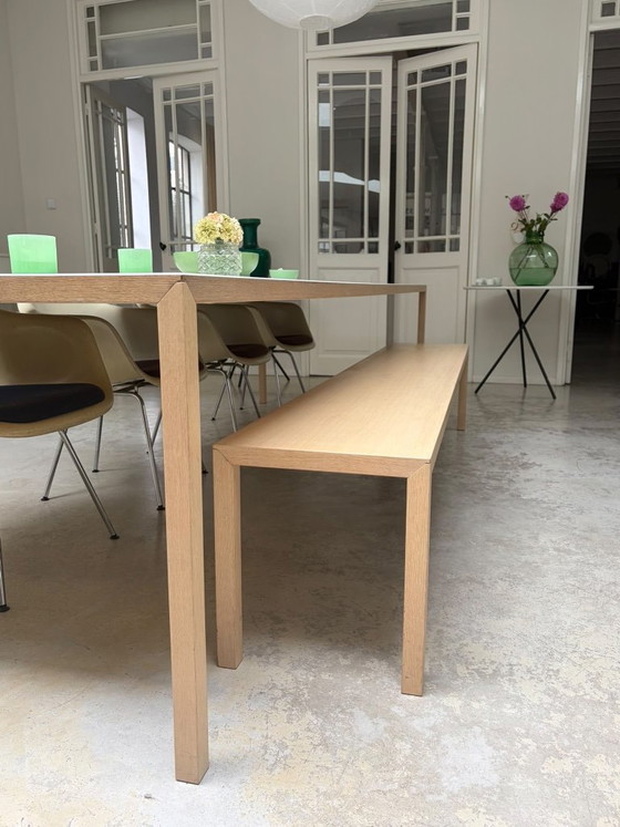 Tavolo Slim+ e panca Slim Plus abbinata di Bertjan Pot per Arco – Tavoli da pranzo, Legno (photo 4 of 13)