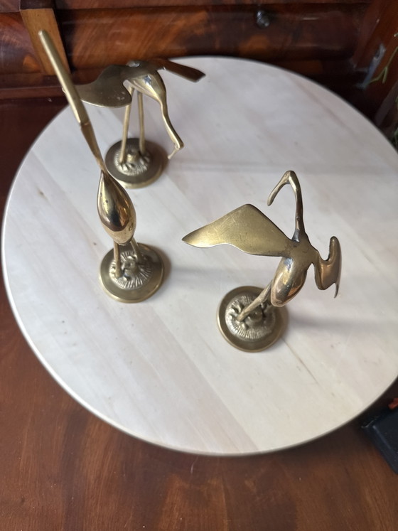 Drei antike Messingkräne – Dekorative Objekte, Brass (photo 3 of 9)