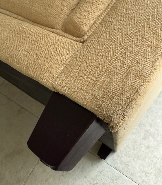 Image 1 of 2x Design sofa Victor – Fornacci (mustard color, fabric)